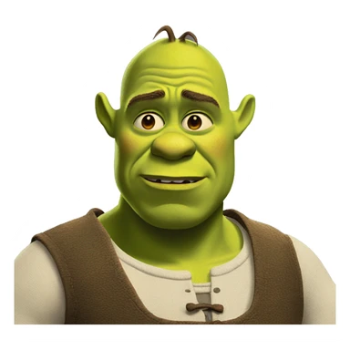 shrek with a questioning emotion  sticker