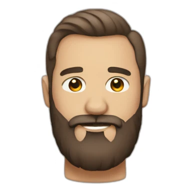 Ours humain avec une barbe sticker