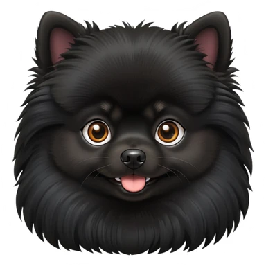 Birthday black Pomeranian  sticker