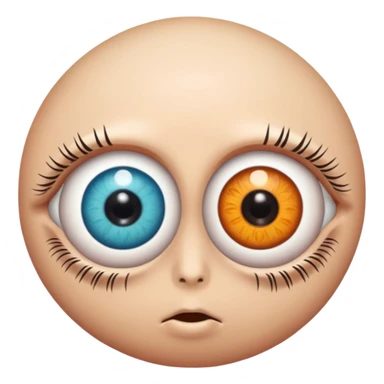 different coloured eye balls sticker