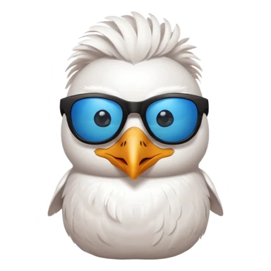 A seagull head with sunglasses sticker