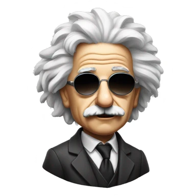 Einstein wearing a badass sunglasses sticker