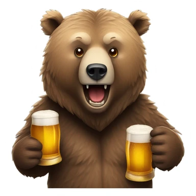 Grizzly with  beer sticker