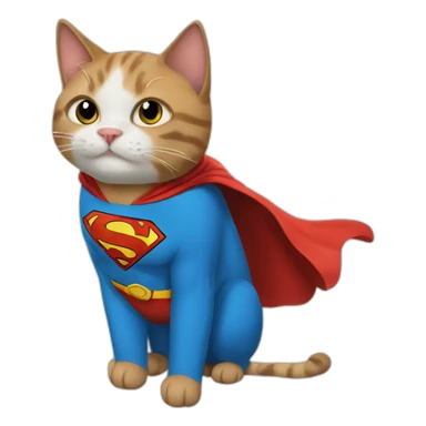 superman cat frying in the sky sticker
