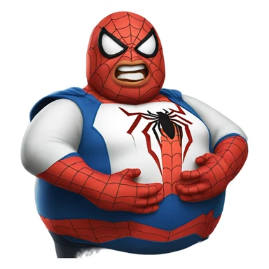 Fat fat fat spiderman sticker