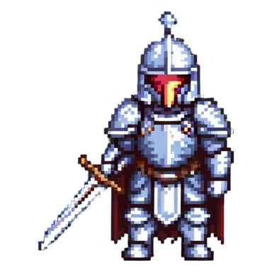 Armored war lord with helmet and sword sticker