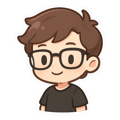 simple black glasses sticker