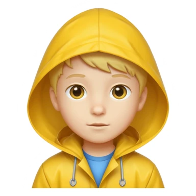 kid with raincoat sticker