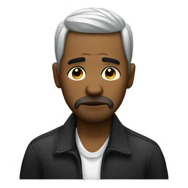 Sad musician sticker