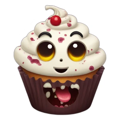 Happy zombie cupcake  sticker