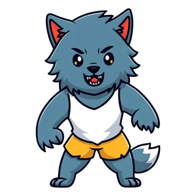werewolf girl sticker