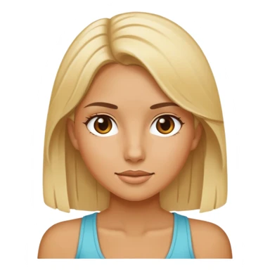 Blonde Girl with tan skin sticker