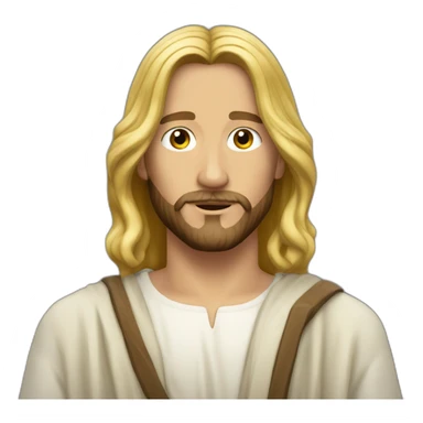 jesus blond cheveux court sticker