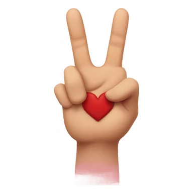 Cute finger heart sticker