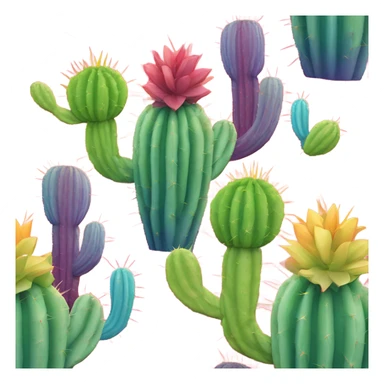 cactus arcobaleno sticker