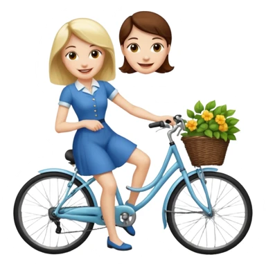 Lady with bicycle sticker