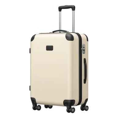 aesthetic ivory minimal suircase with wheels sticker