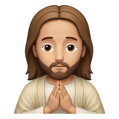 Jesus praying with eyes closed  sticker