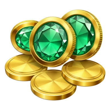 coins and gem sticker
