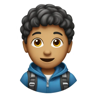 A boy with a biberon sticker