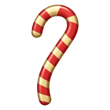 Red and gold candy cane sticker