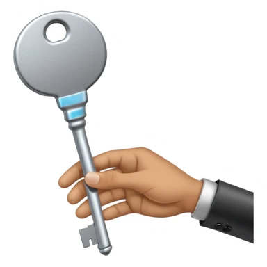 handing over the key sticker