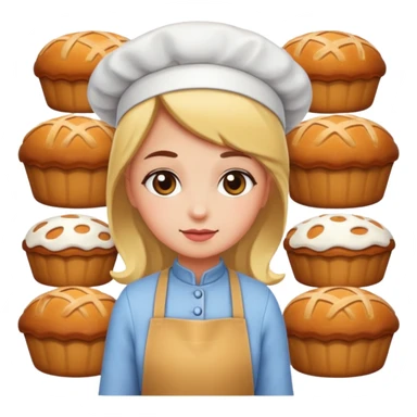 Bakery girl sticker