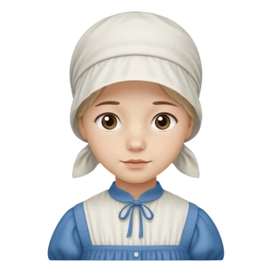 Puritan young girl Amish  sticker