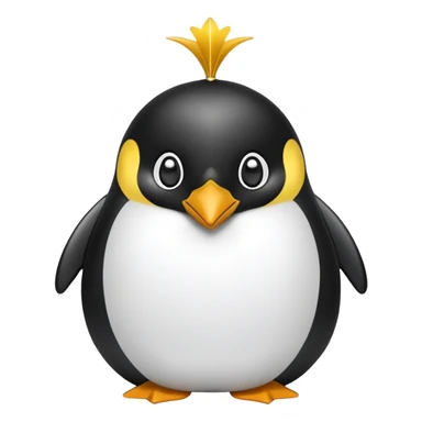 cinematic-adult-emperor-penguin-portrait-emoji,-head-tilted-playfully-and-inquisitively,-with-glossy,-pristine-plumage,-sparkling-eyes-filled-with-curiosity,-simplified-yet-irresistibly-adorable-features, black face sticker