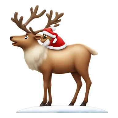 reindeer on top of Santa  sticker
