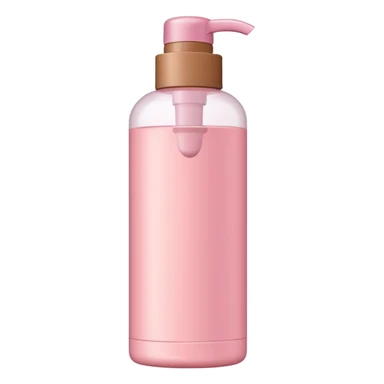 light pink and light brown shampoo bottle sticker