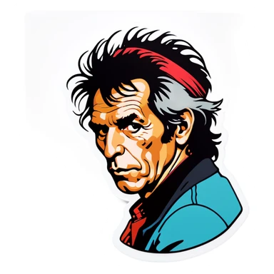Keith richards sticker