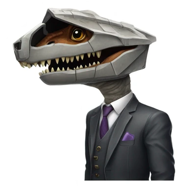 T-Rex in a Tie Fighter from Star Wars sticker