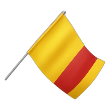 Yellow and red flag sticker