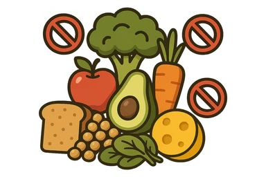 EMOJI STILE IPHONE DI UNa montagna di cibo sano con divieti 3d sparsi, IPERREALISTICO 4K sticker