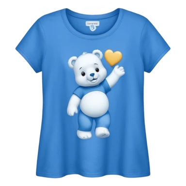The blue top I'm wearing has a Care Bear on it.

 sticker