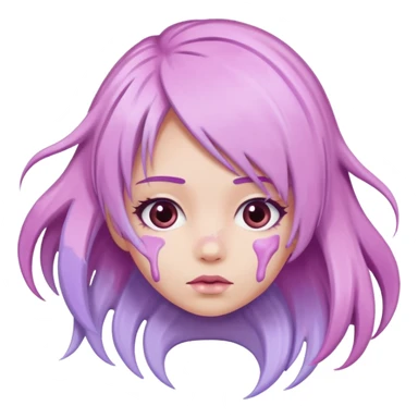 messy tubes of pastel pink and lilac hair dye, dye oozing out sticker