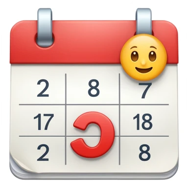 calendar with a check mark sticker