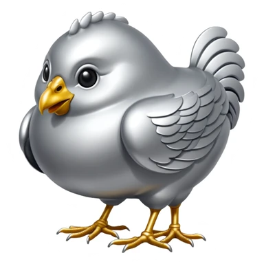 metallic silver baba yagas hut on two silver chicken legs sticker
