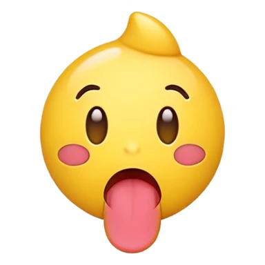 emoji shaking its tounge sticker