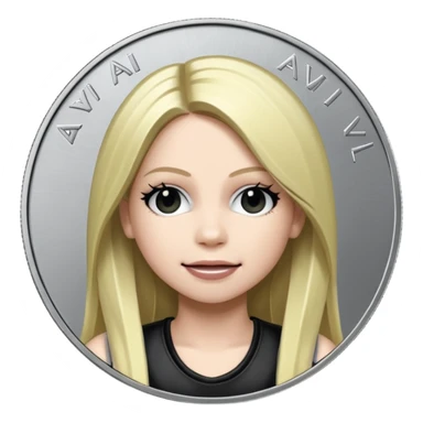 Avril Lavigne coin sticker