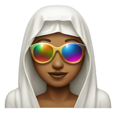 virgin-mary-with-halo-and-rainbow-sunglases sticker