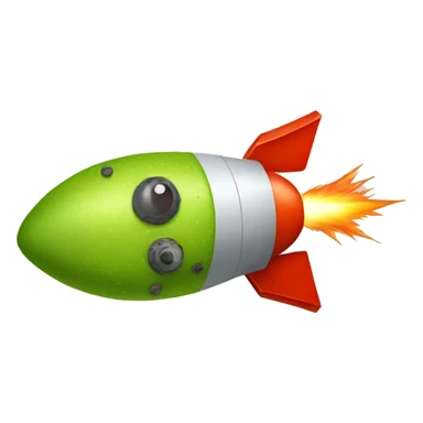 space rocket with kiwi texture  sticker
