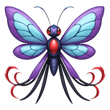 Butterfree-Yveltal-Nargacuga-Genesect-Lunala-Vikavolt-fusion sticker