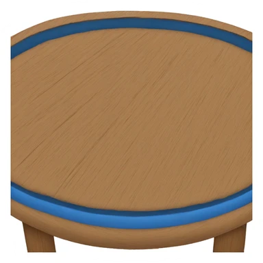 round blue teak sticker