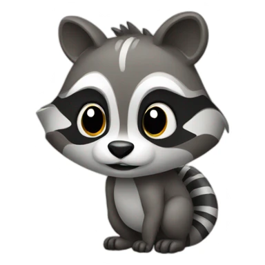 Raccoon dinosaure sticker