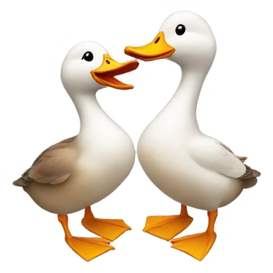 duck couple being in love sticker
