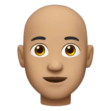 A bald men with scars  sticker