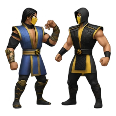 mortal kombat 2 battle between two people sticker