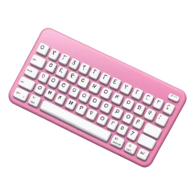 Pink and white keyboard sticker